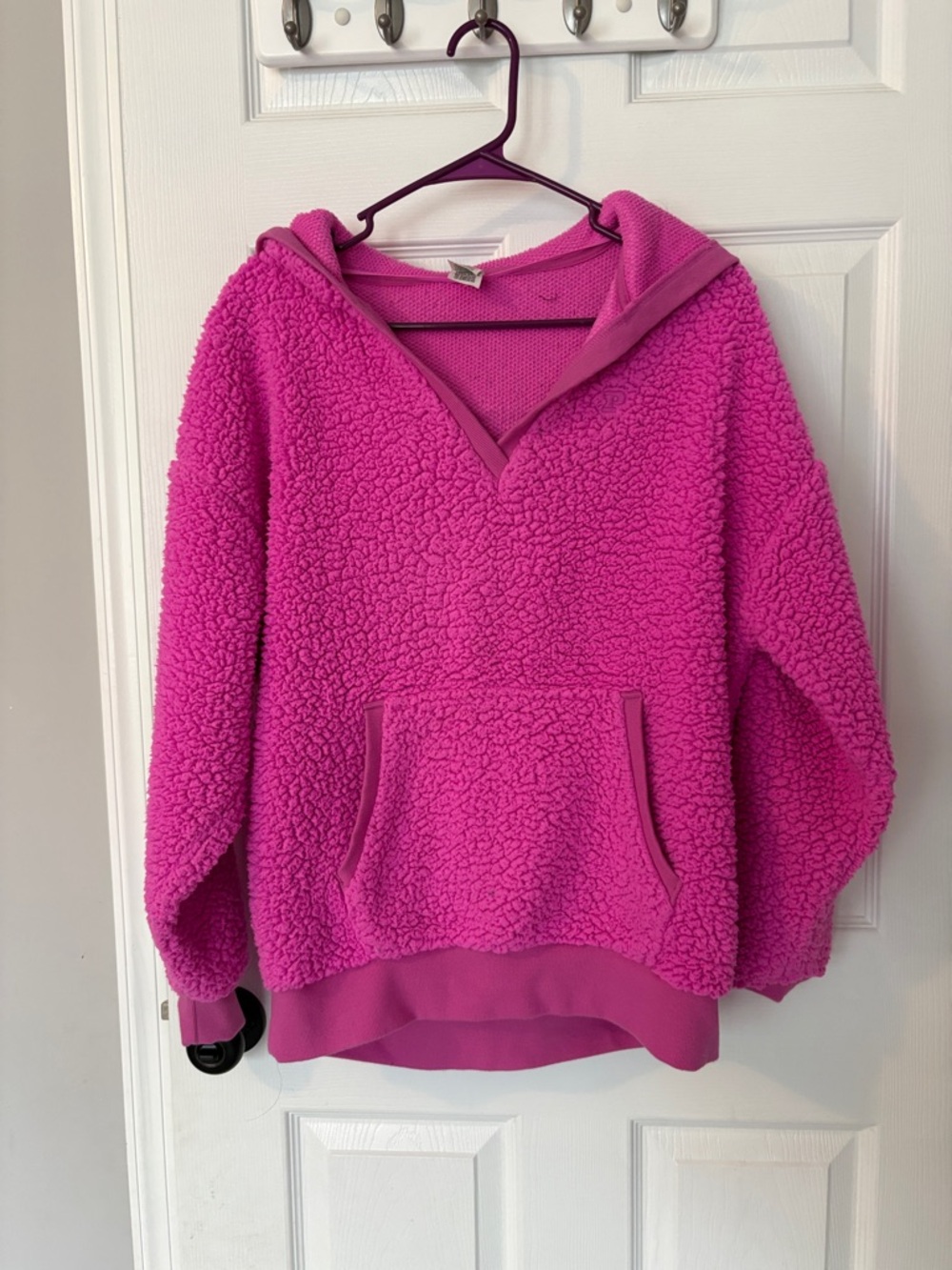 VS pink Sherpa hoodie